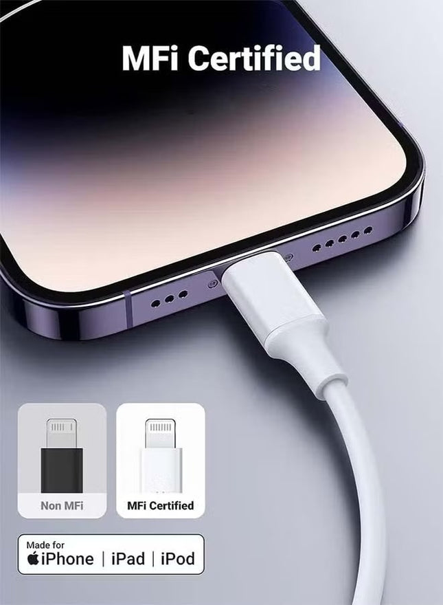 iPhone Charger Cable 1M[MFi Certified] USB C to Lightning Cable