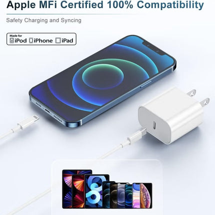 2M iPhone Fast Charger Cable, [MFi Certified] USB C to Lightning Cable Long