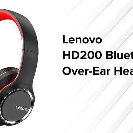 HD200 Bluetooth Over-Ear Headphones Black/Red