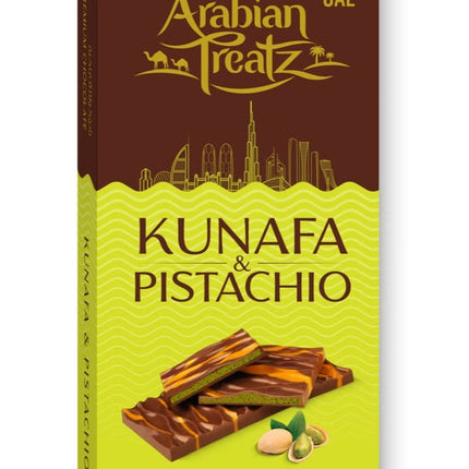 Kunafa & Pistachio Premium Chocolate – Gourmet Fusion of Dessert & Crunchy Nuts